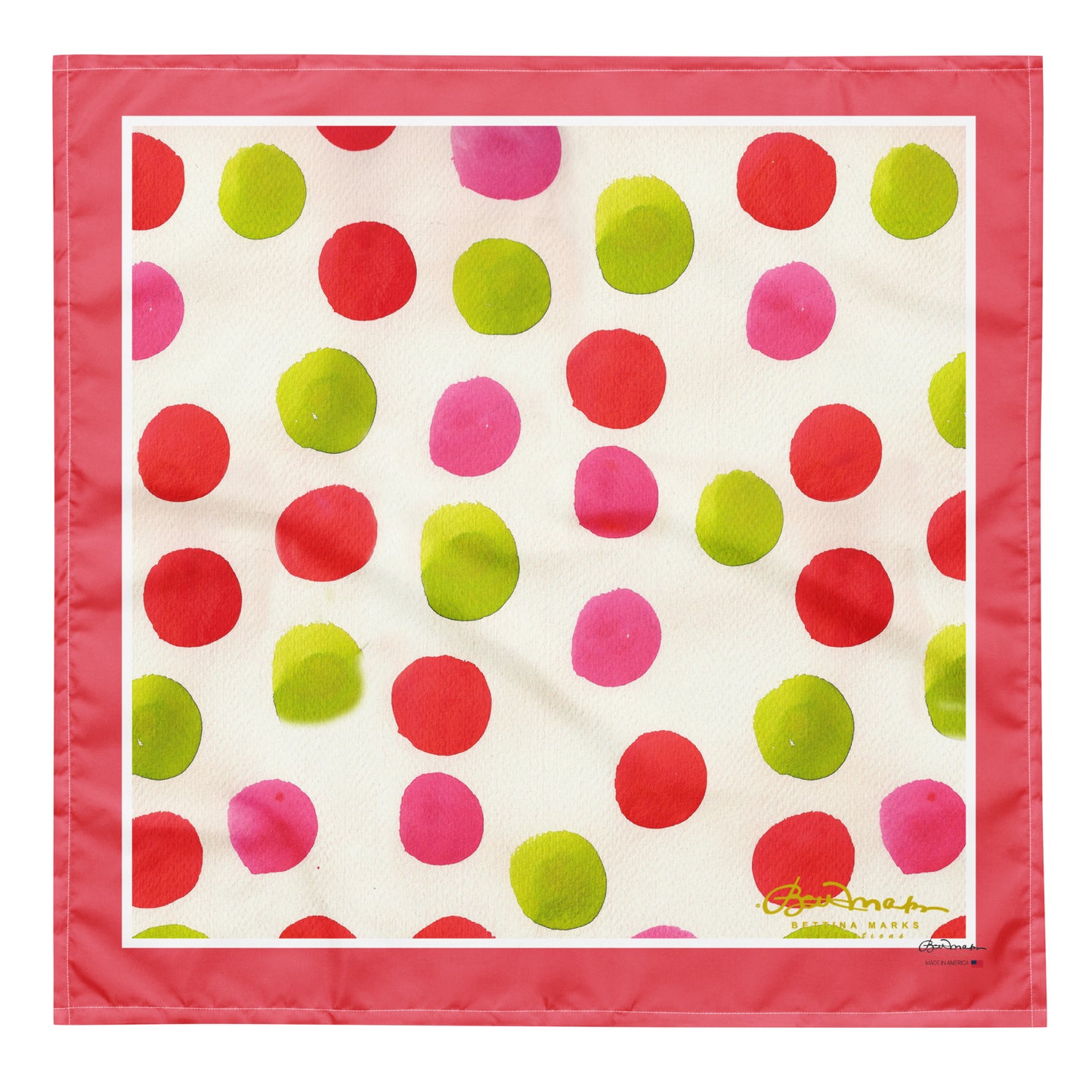 Water Color Polka Dots Head Scarf Bandana