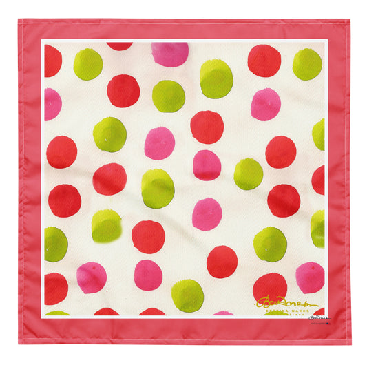 Water Color Polka Dots Head Scarf Bandana