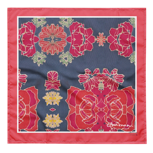 Floral Denim Head Scarf Bandana