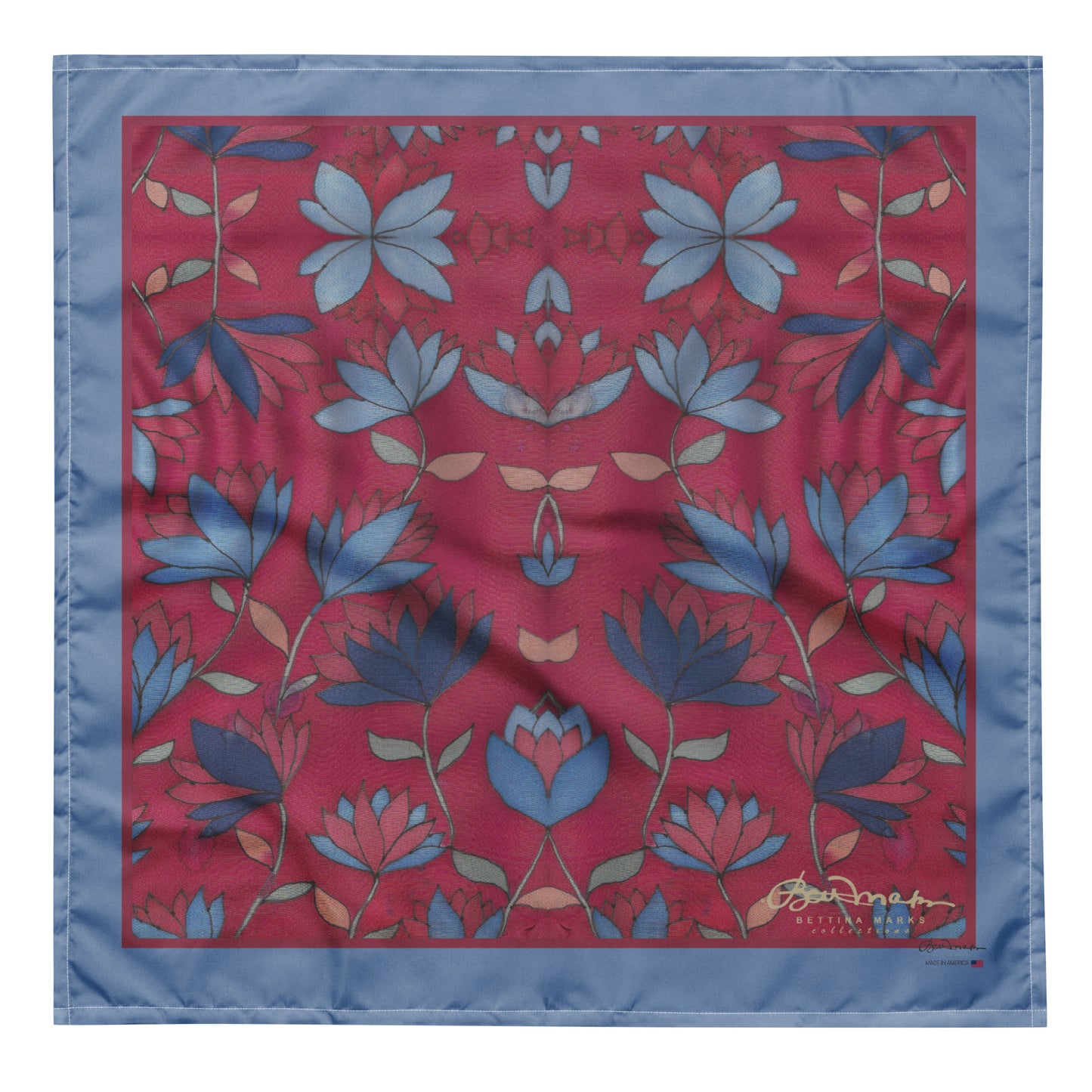 Lotus Flowers On Pink Head Scarf Bandana