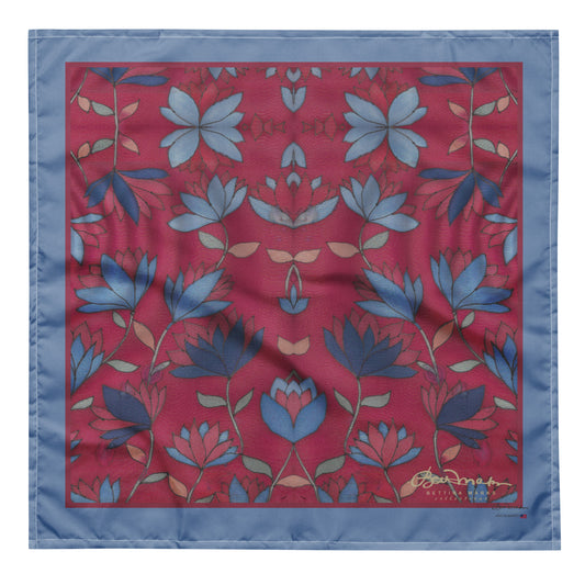 Lotus Flowers On Pink Head Scarf Bandana