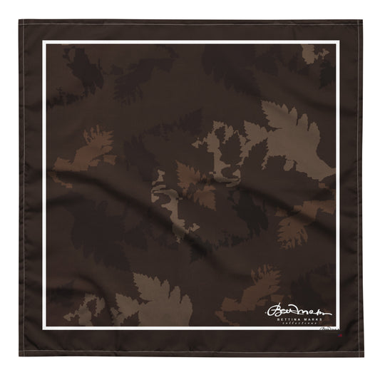 Dark Chocolate Abstract Forest Head Scarf Bandana