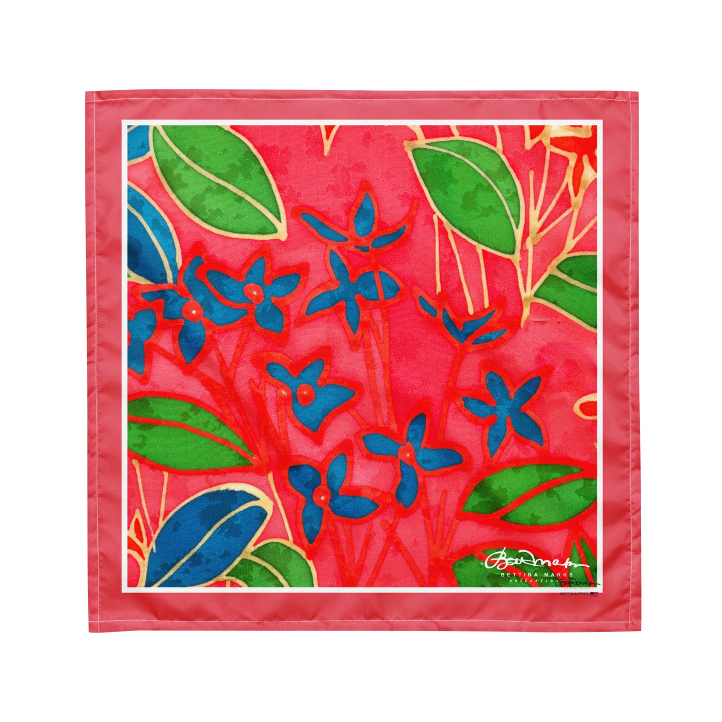 Hand Painted Tropical Leaves Head Scarf Bandana
