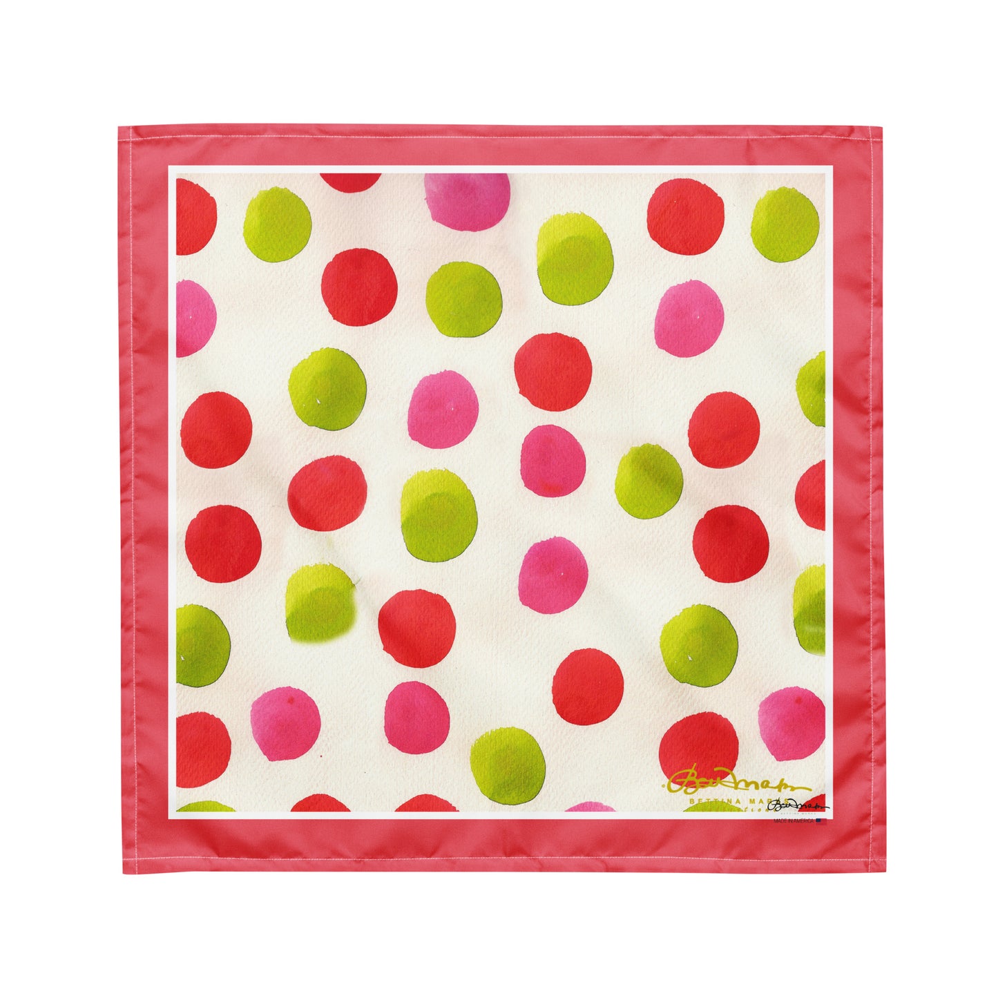 Water Color Polka Dots Head Scarf Bandana