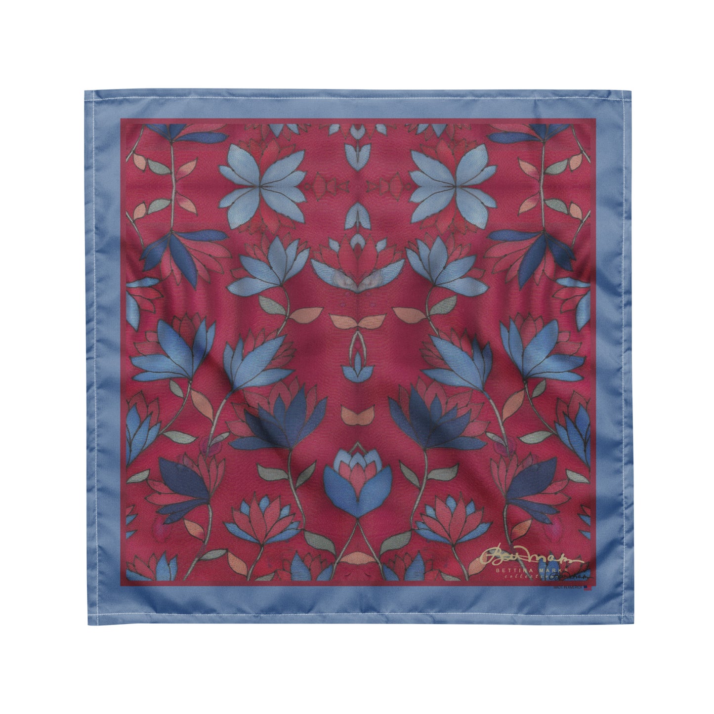 Lotus Flowers On Pink Head Scarf Bandana