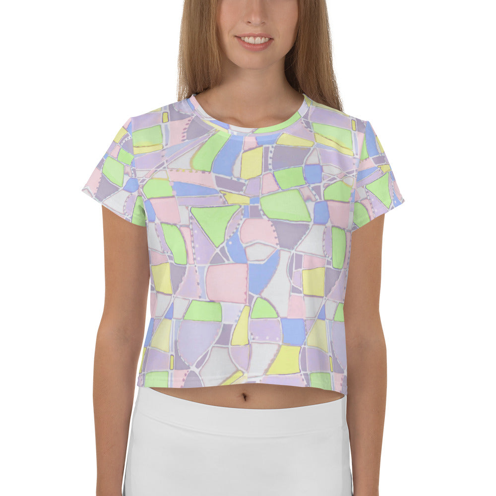 Savannah Swirl Print Crop Tee