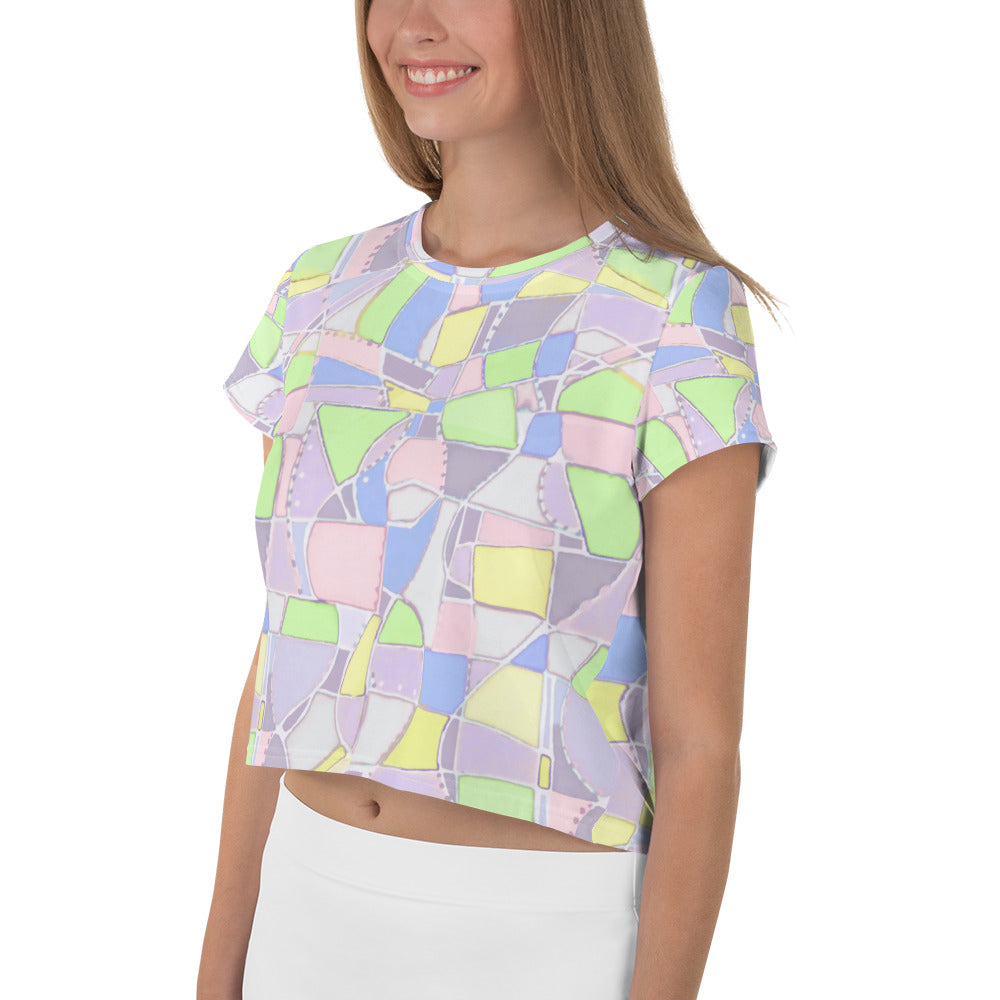 Savannah Swirl Print Crop Tee