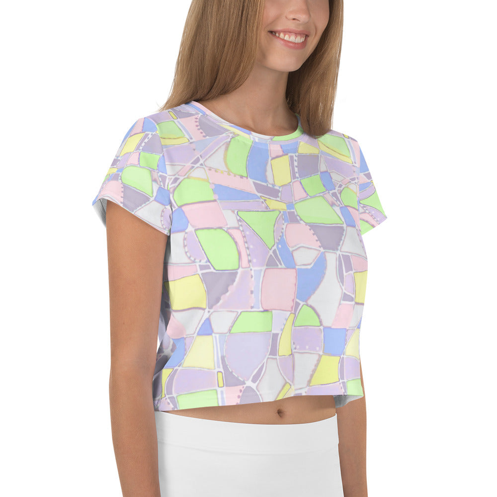 Savannah Swirl Print Crop Tee