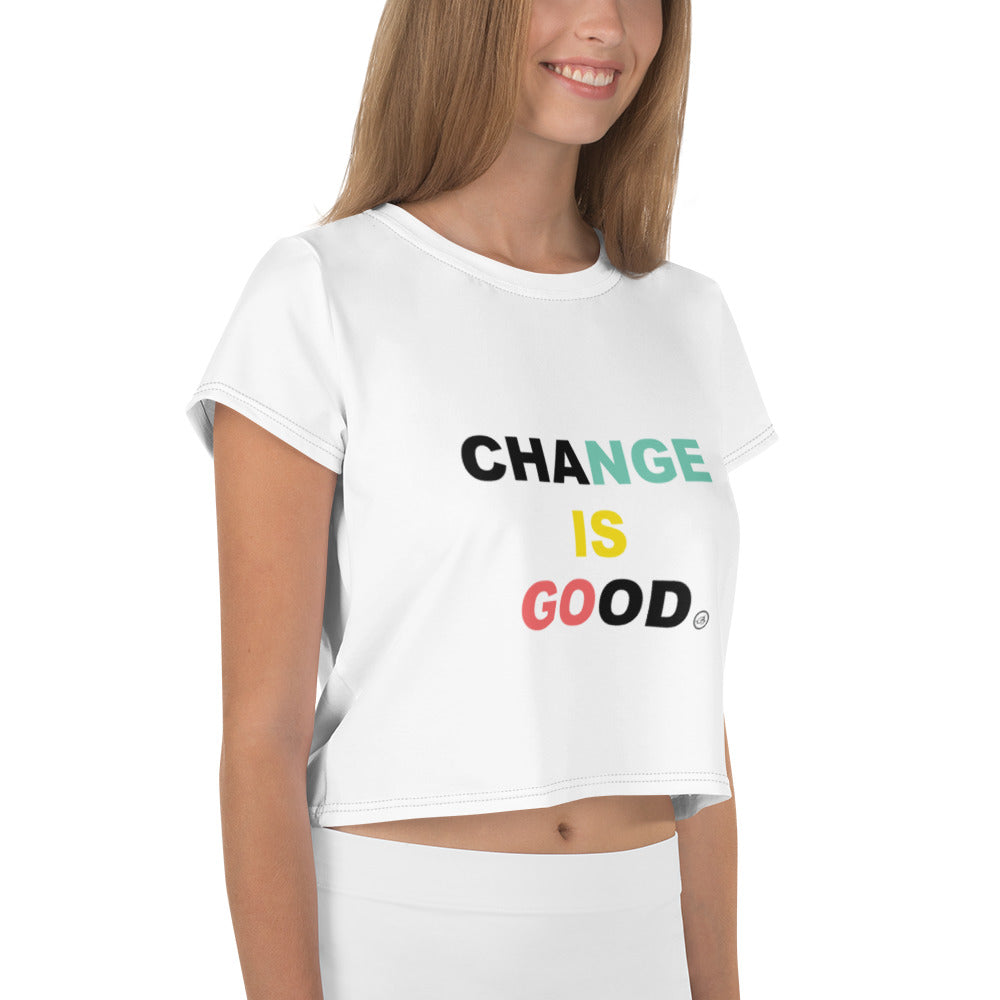 Change is good Print Crop Tee