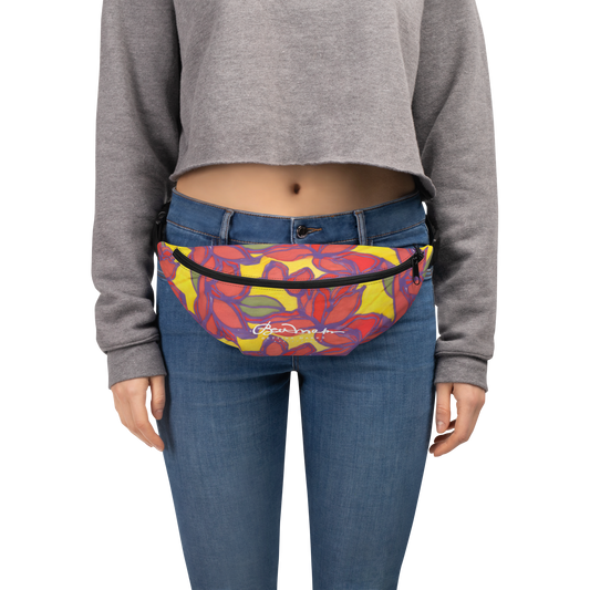 Blue & Orange Floral Fanny Pack