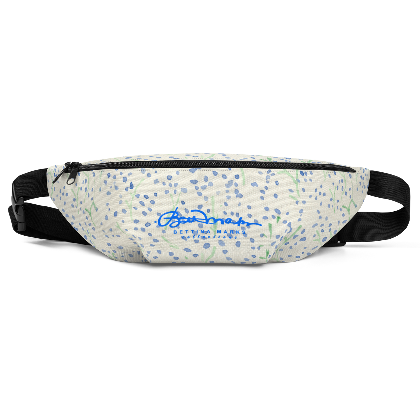 Watercolor Blue Floral Fanny Pack