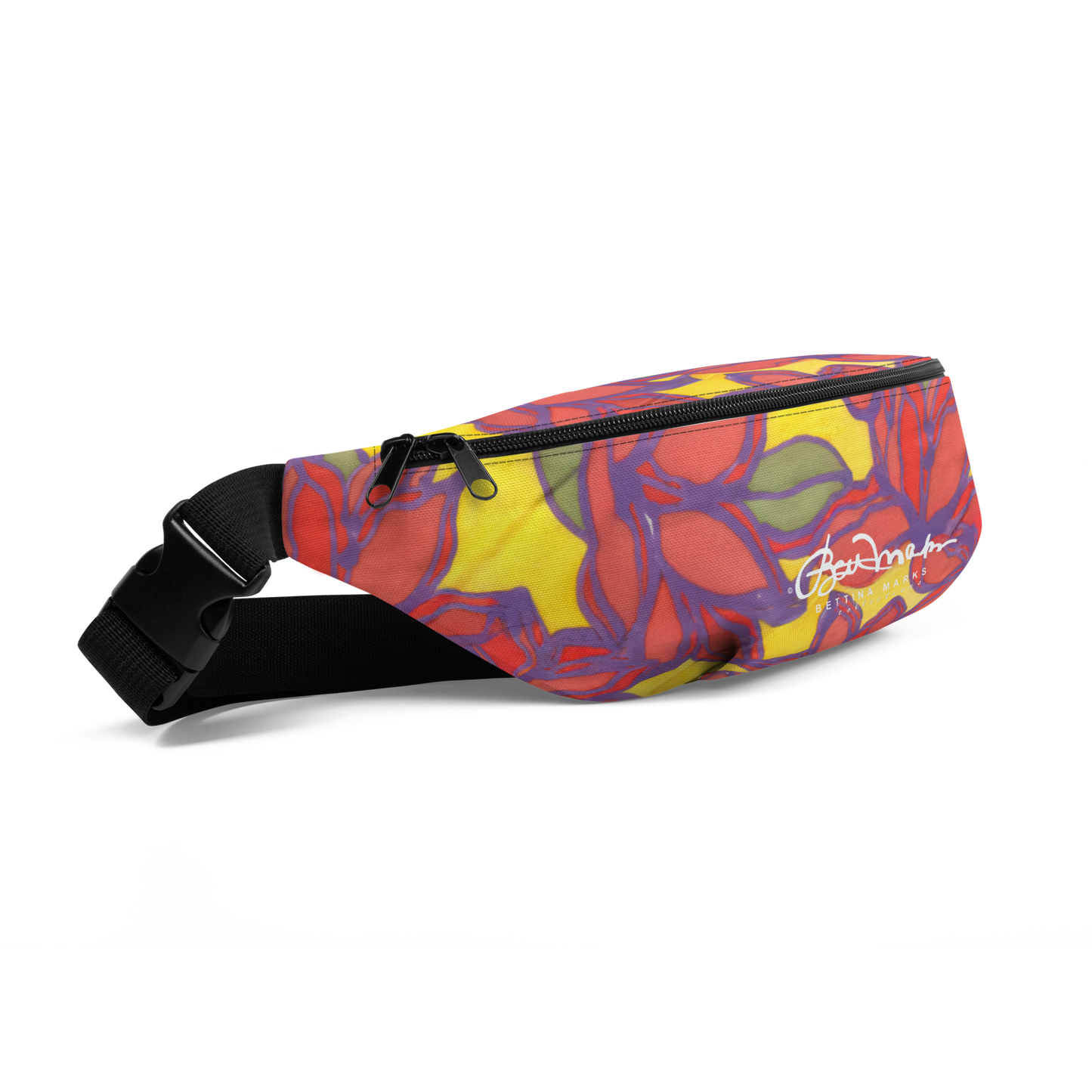 Blue & Orange Floral Fanny Pack