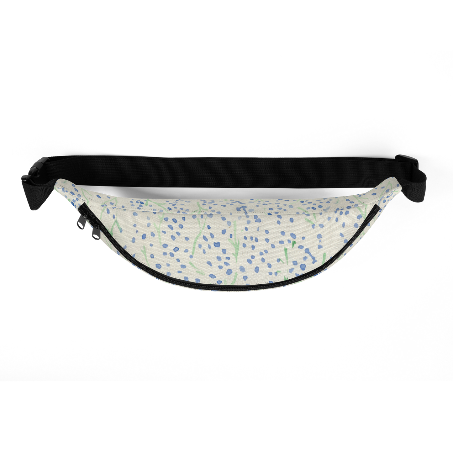 Watercolor Blue Floral Fanny Pack