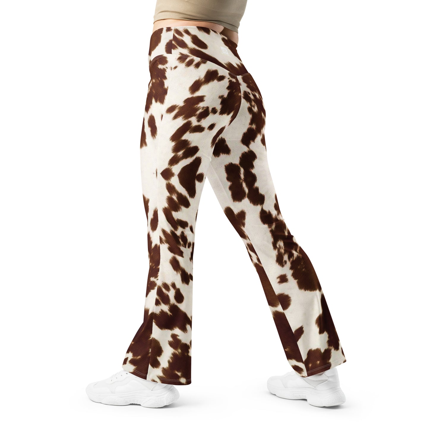 Brown Pony Skin Flare Leggings