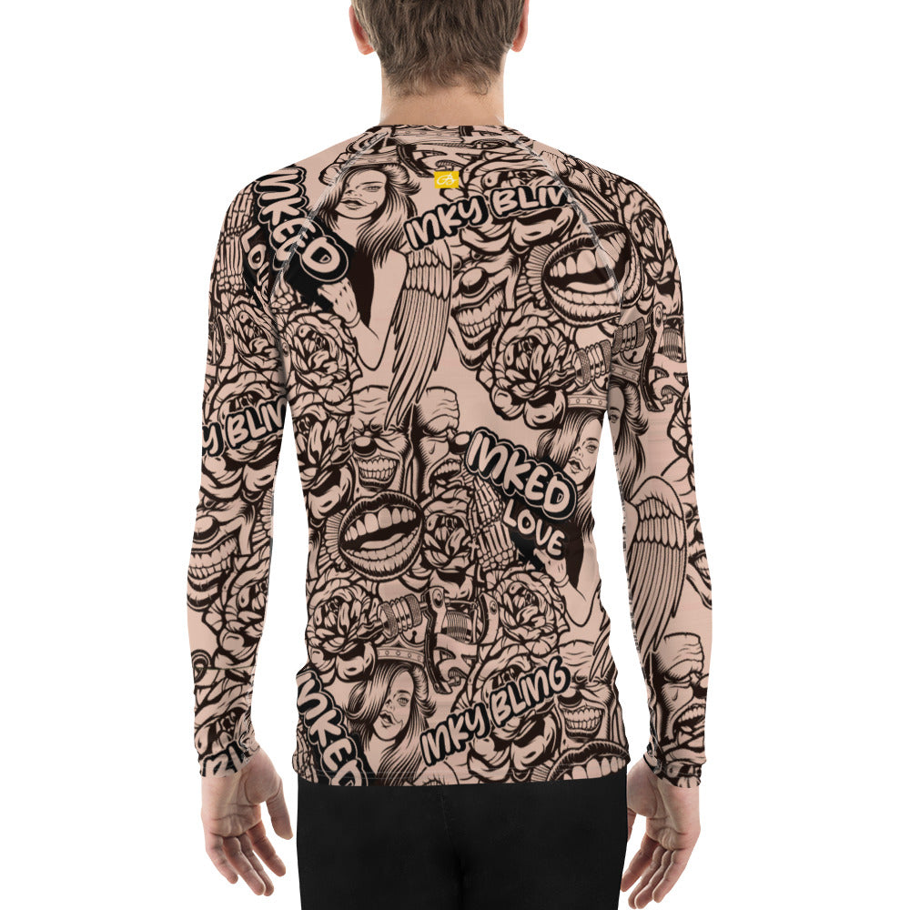 Inked All Over Mens Long Sleeve Tops