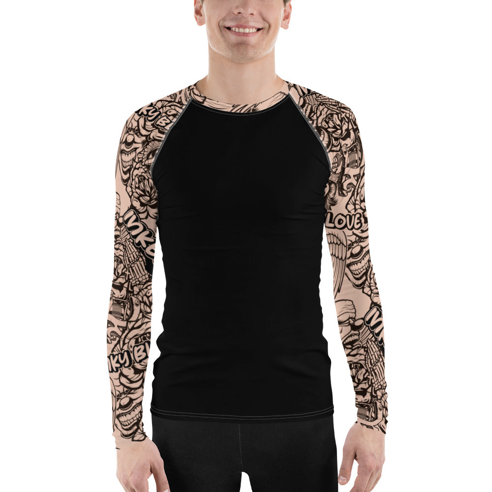 Inked Sleeve Mens Long Sleeve Tops