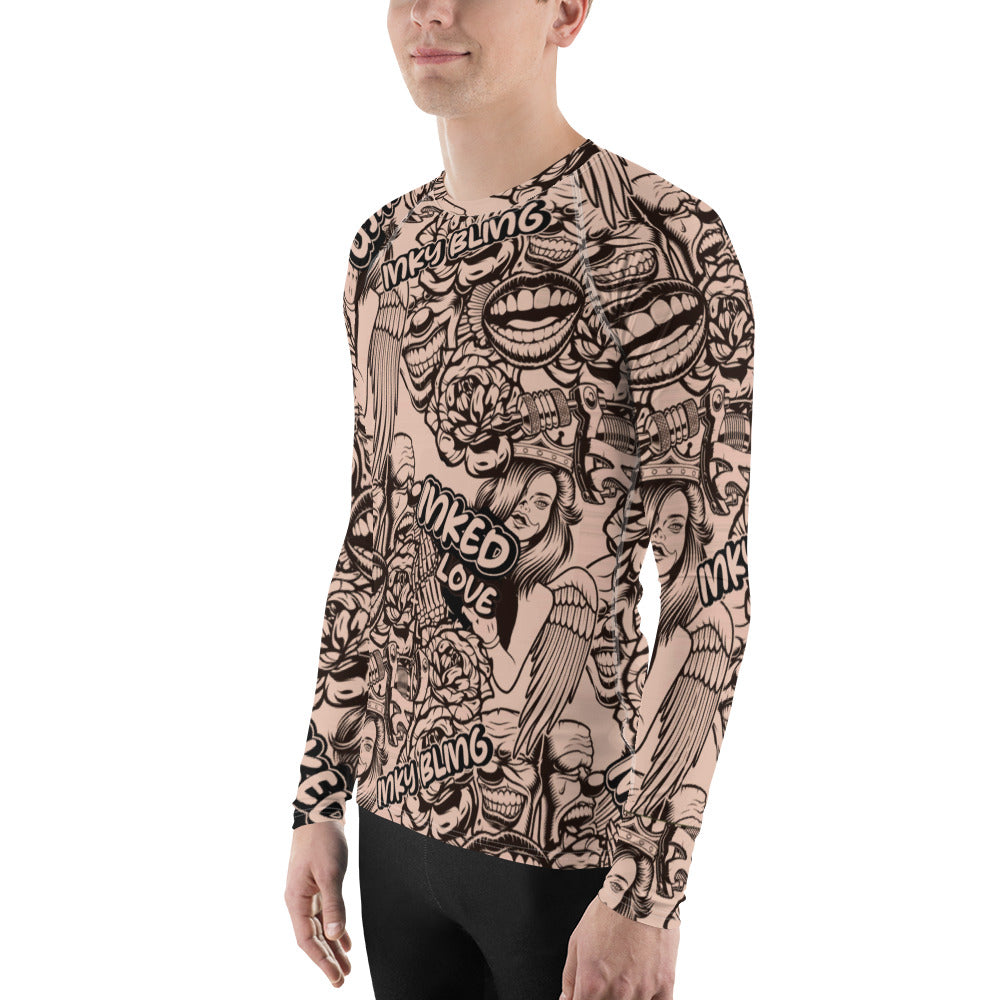 Inked All Over Mens Long Sleeve Tops