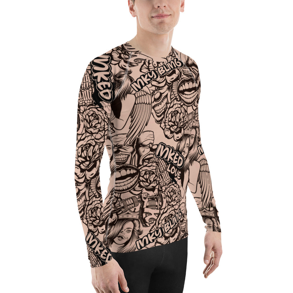 Inked All Over Mens Long Sleeve Tops