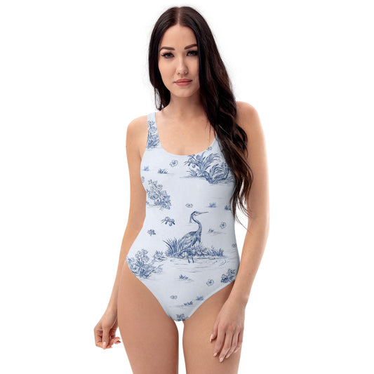 Toiles de Jouy Harmony Blue One-Piece Swimsuit
