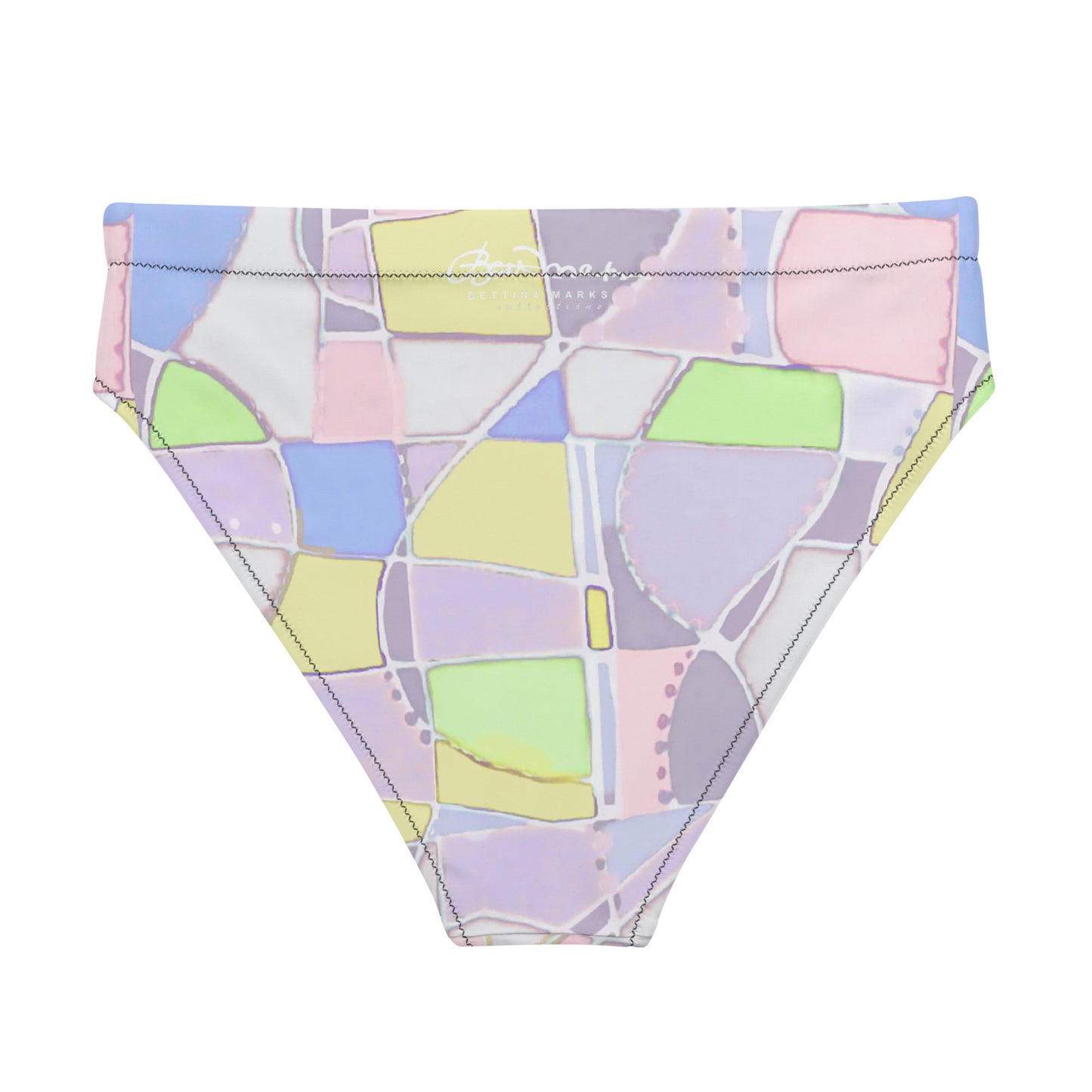 Savannah Swirl Recycled high-waisted bikini bottom