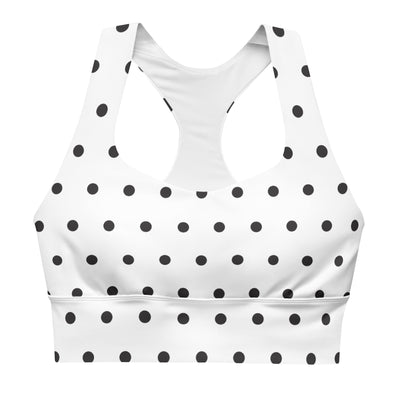 Poppy Seed Polka Dot Longline Sports Bra