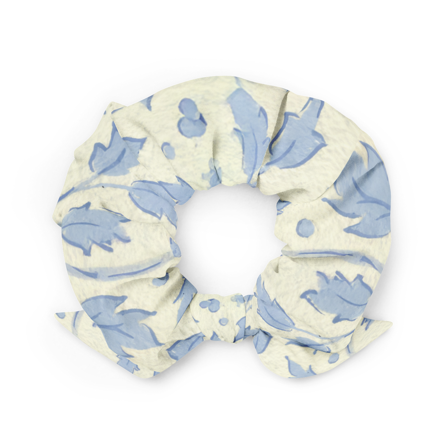 Chinoise Blue Florals Recycled Scrunchie