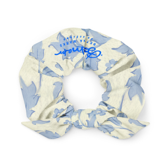 Chinoise Blue Florals Recycled Scrunchie