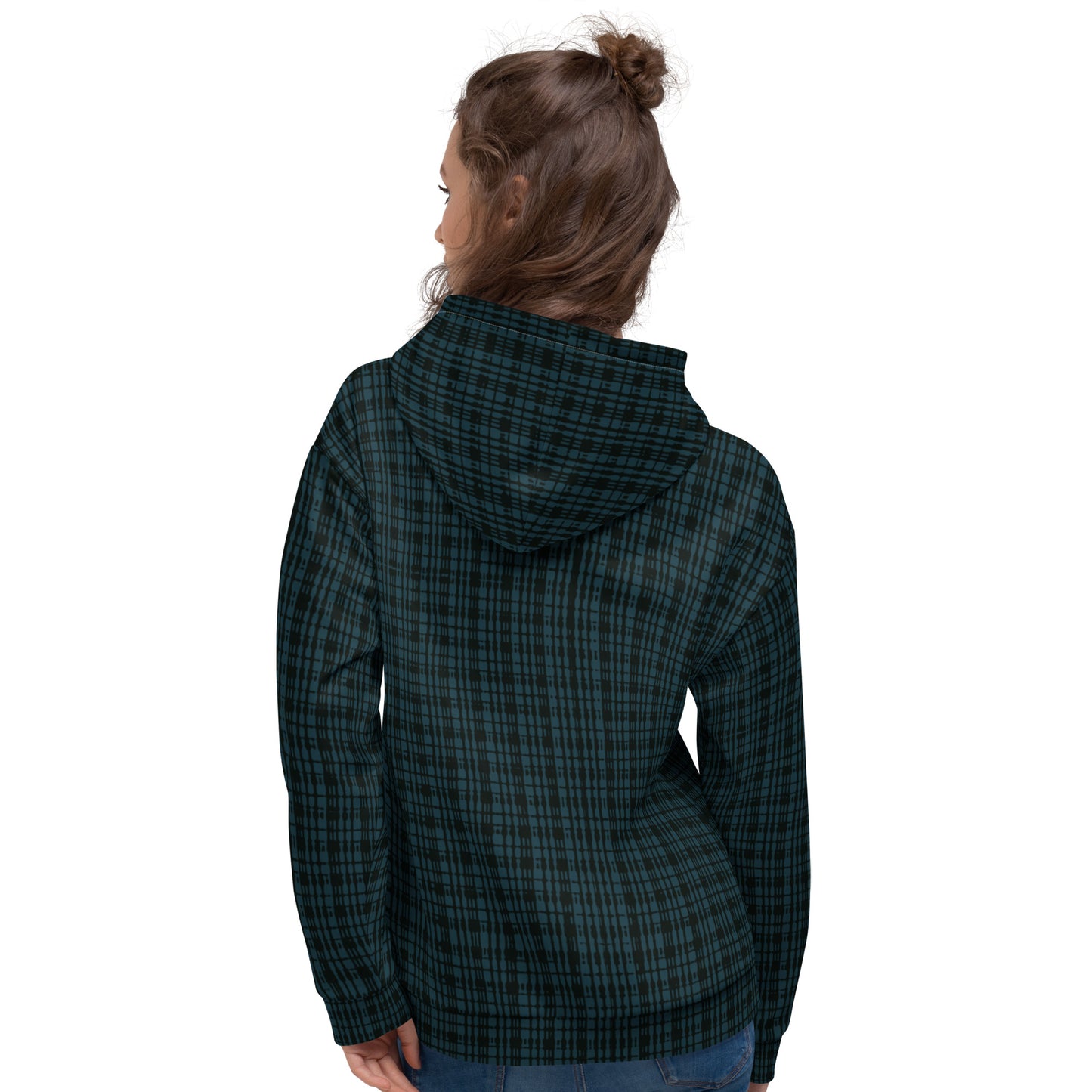 Recycled Unisex Hoodie - Twilight Plaid - Women