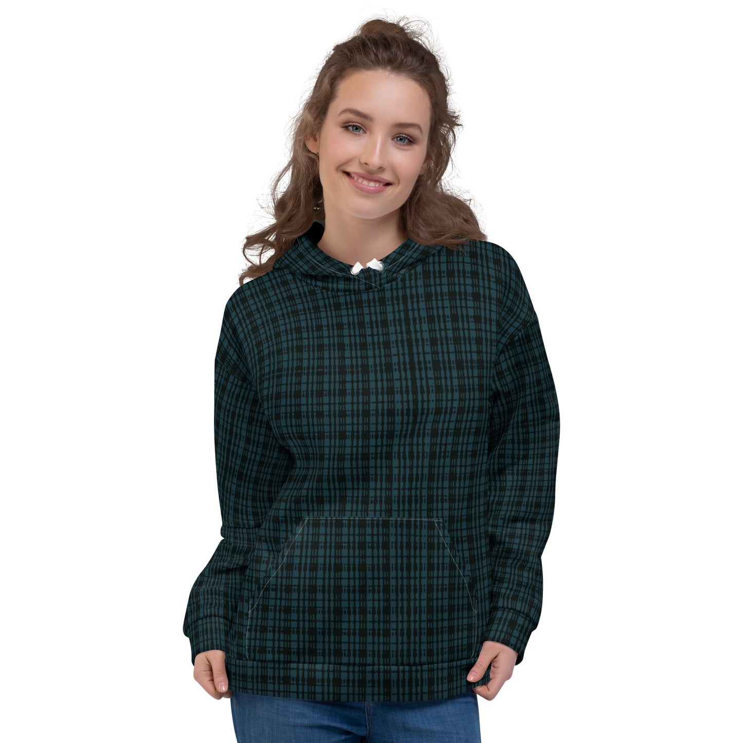 Recycled Unisex Hoodie - Twilight Plaid - Women