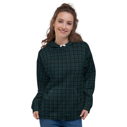Recycled Unisex Hoodie - Twilight Plaid - Women
