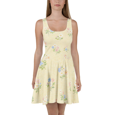 Yellow & Pink Pastel Skater Dress