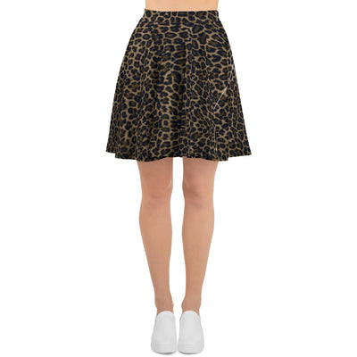 Dark Leopard Skater Skirt