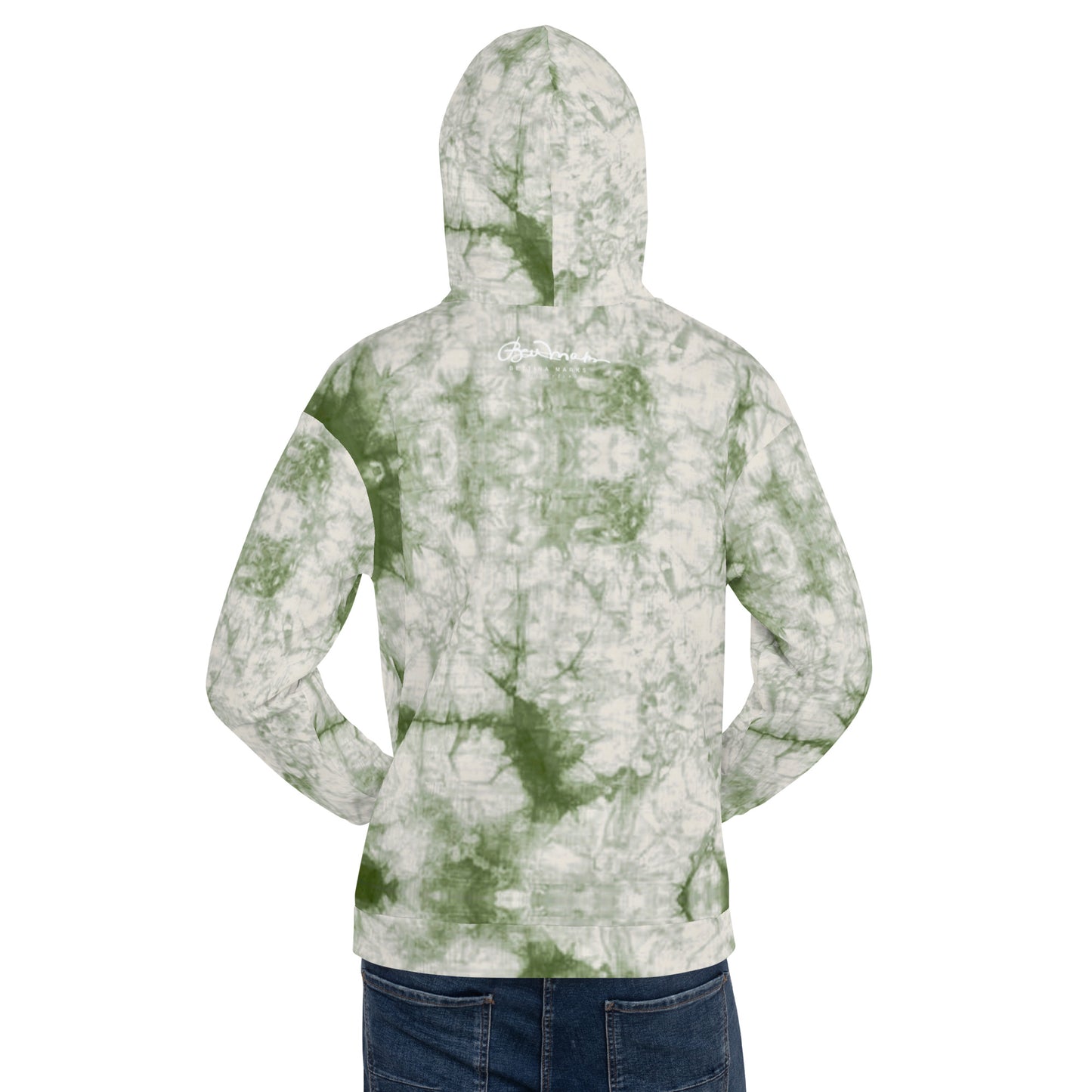 Recycled Unisex Hoodie - Sage Tie Dye - Men