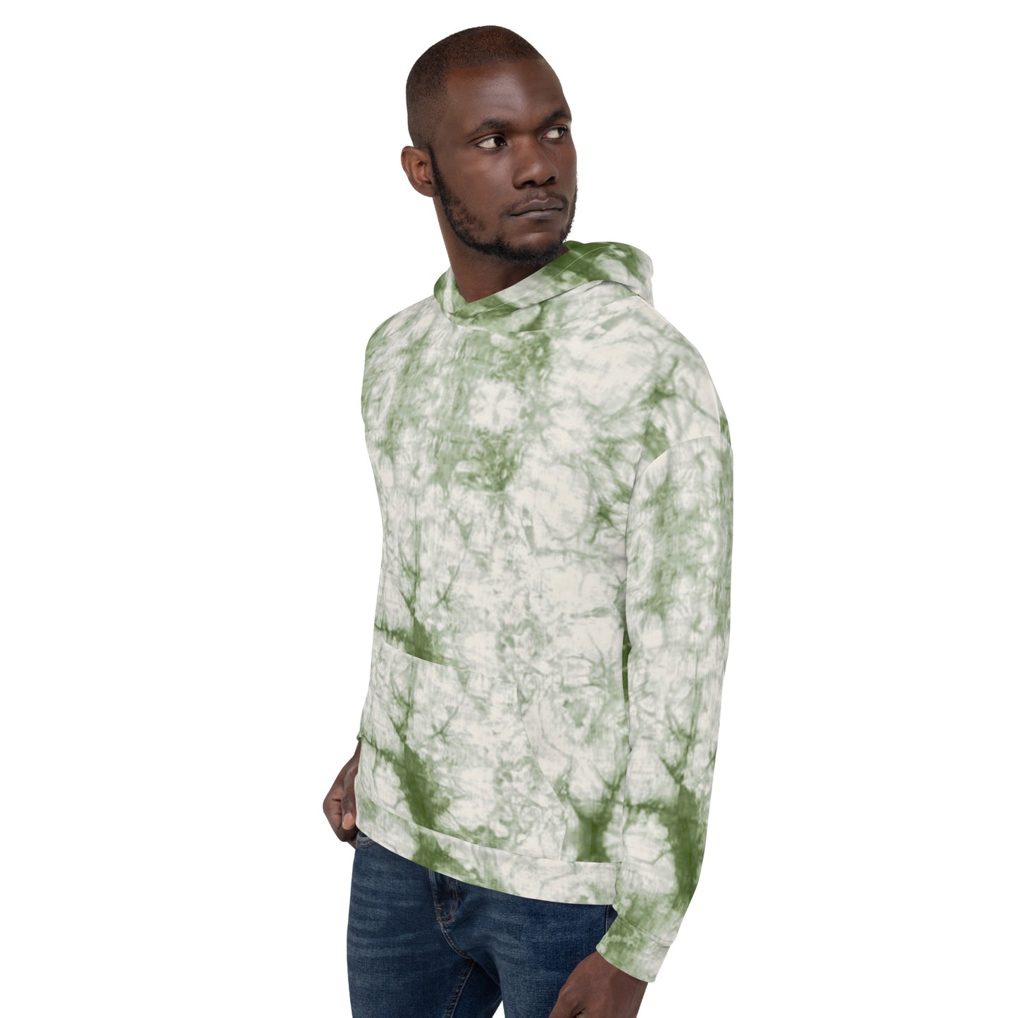 Recycled Unisex Hoodie - Sage Tie Dye - Men