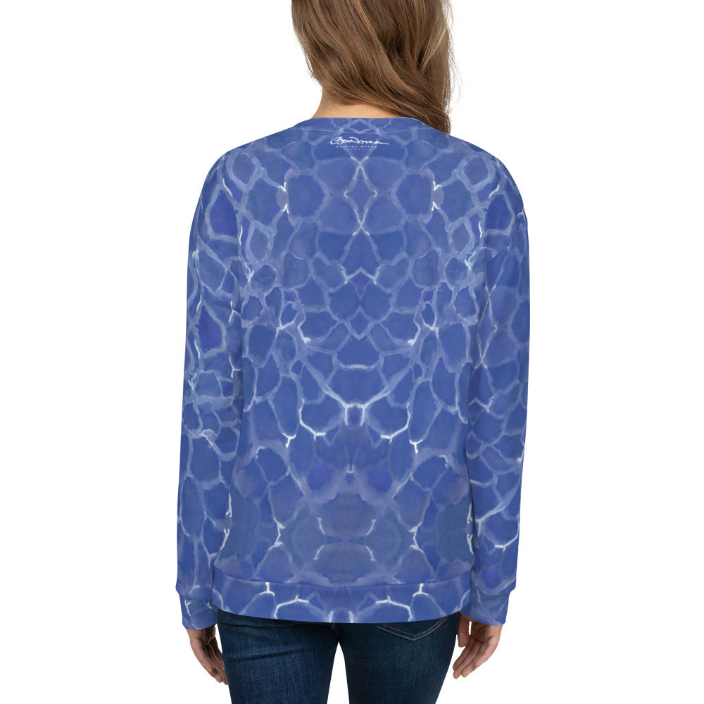 Recycled Unisex Sweatshirt - Blue Pool - Women