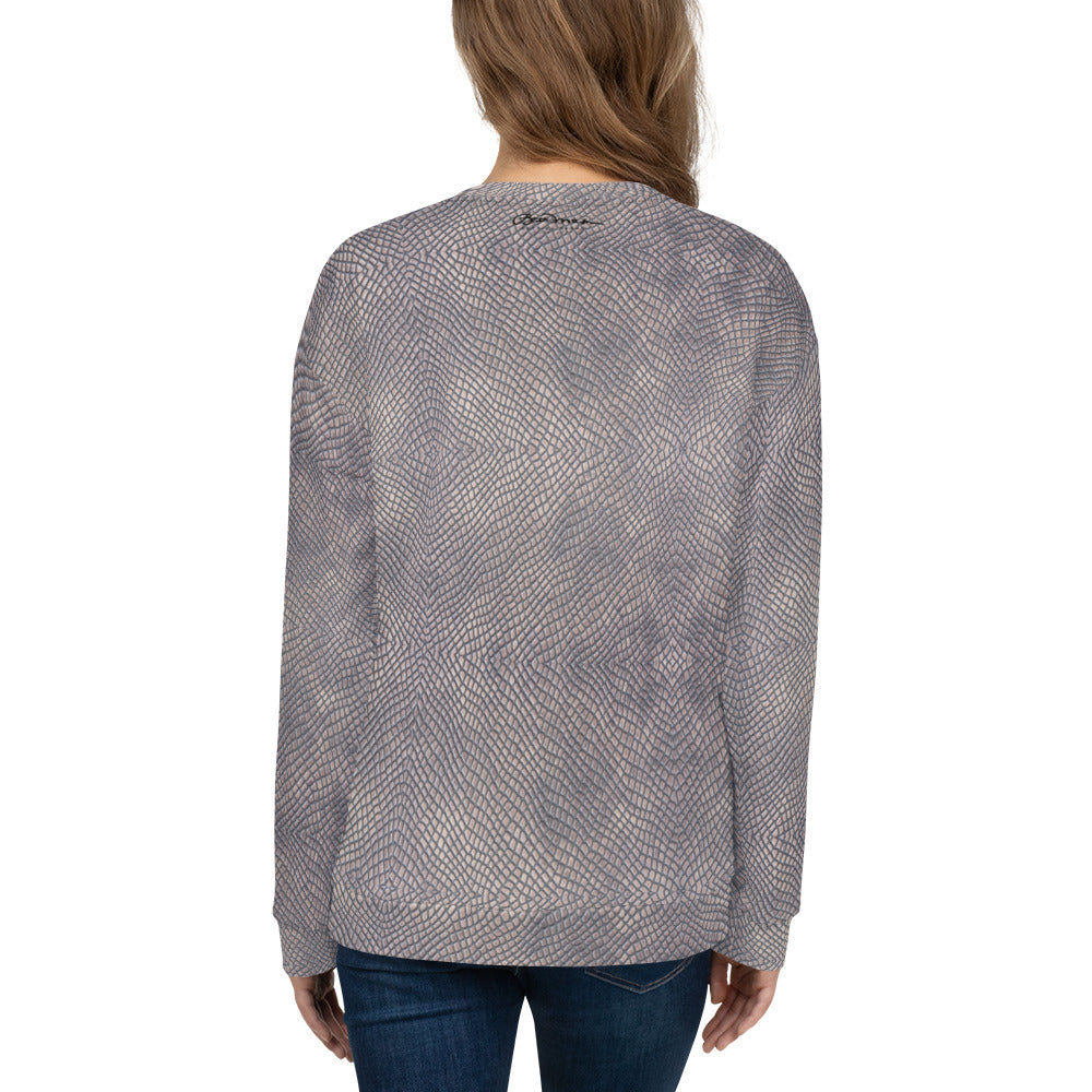 Recycled Unisex Sweatshirt - Snake Print - Women