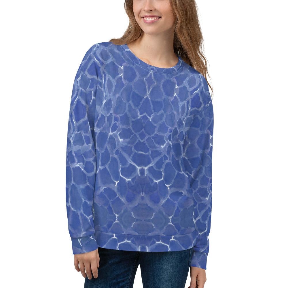 Recycled Unisex Sweatshirt - Blue Pool - Women