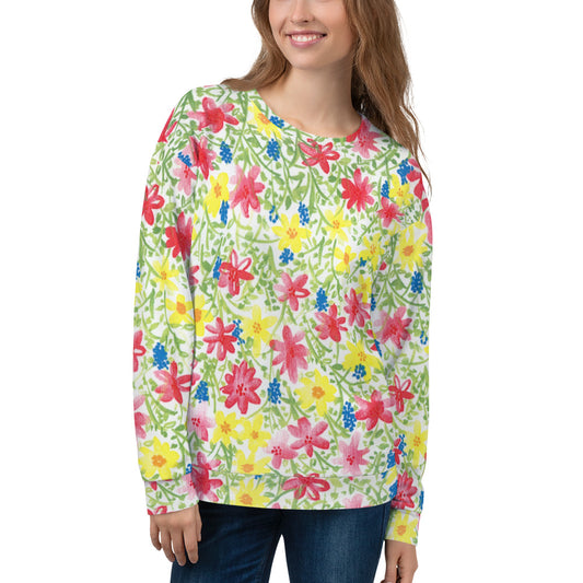 Recycled Unisex Sweatshirt - Wildflower - Women