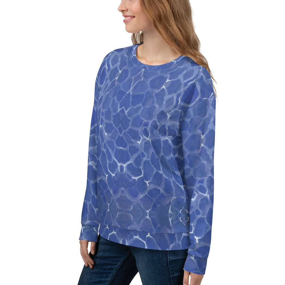 Recycled Unisex Sweatshirt - Blue Pool - Women