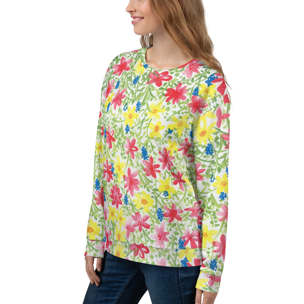 Recycled Unisex Sweatshirt - Wildflower - Women