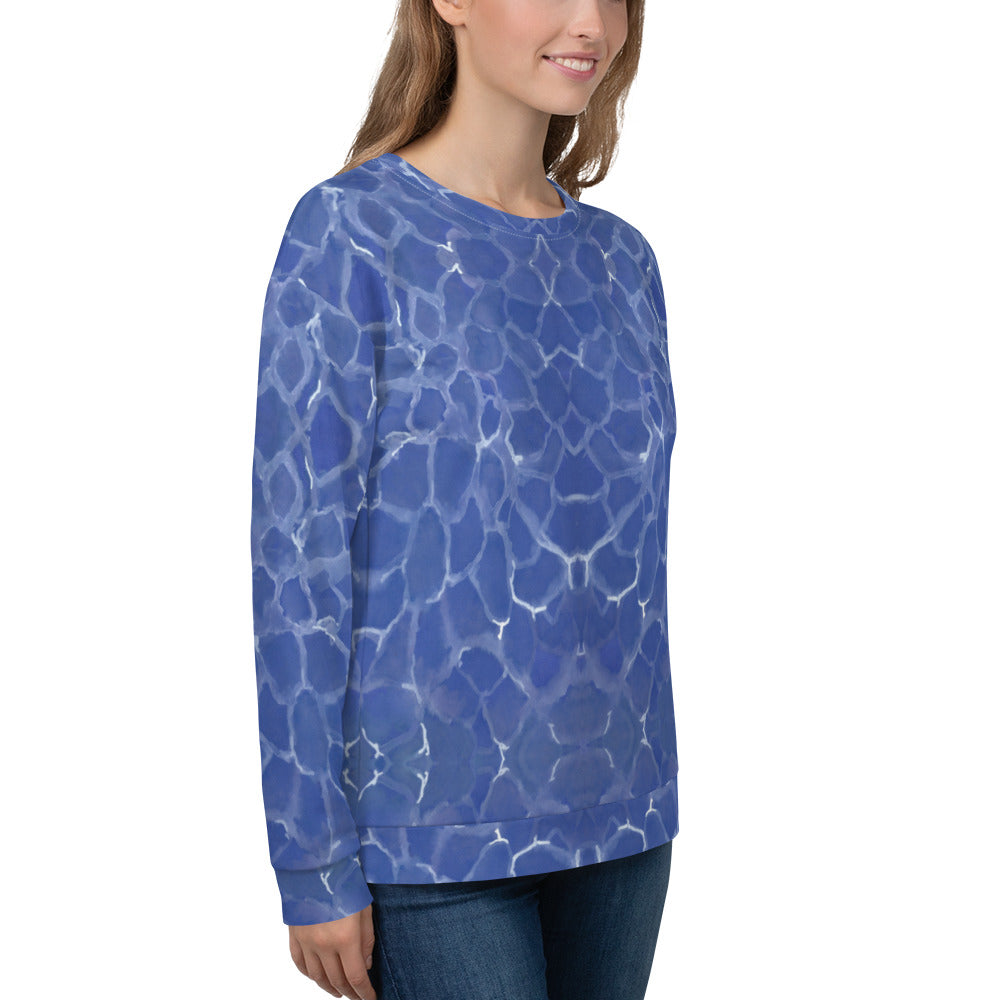 Recycled Unisex Sweatshirt - Blue Pool - Women