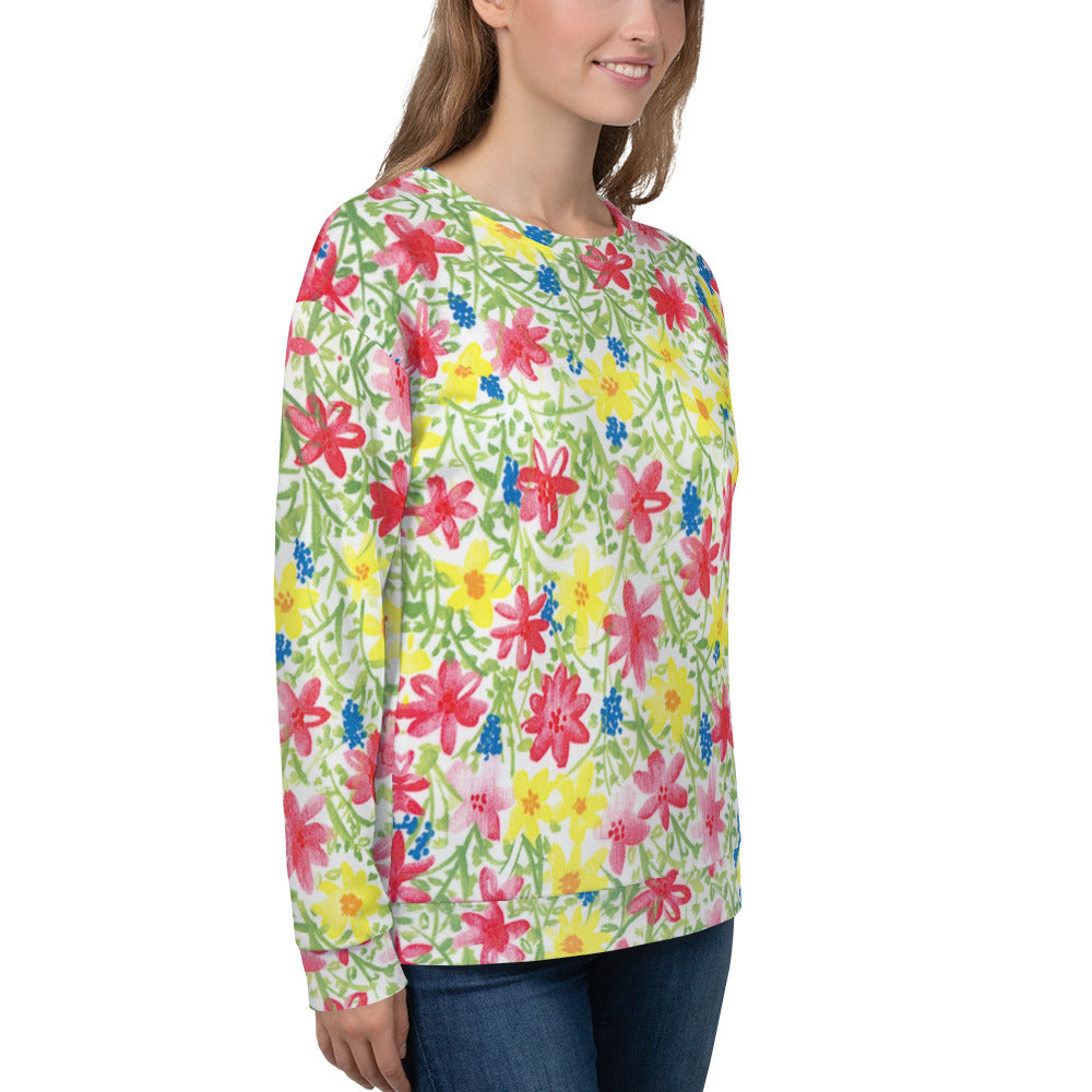 Recycled Unisex Sweatshirt - Wildflower - Women