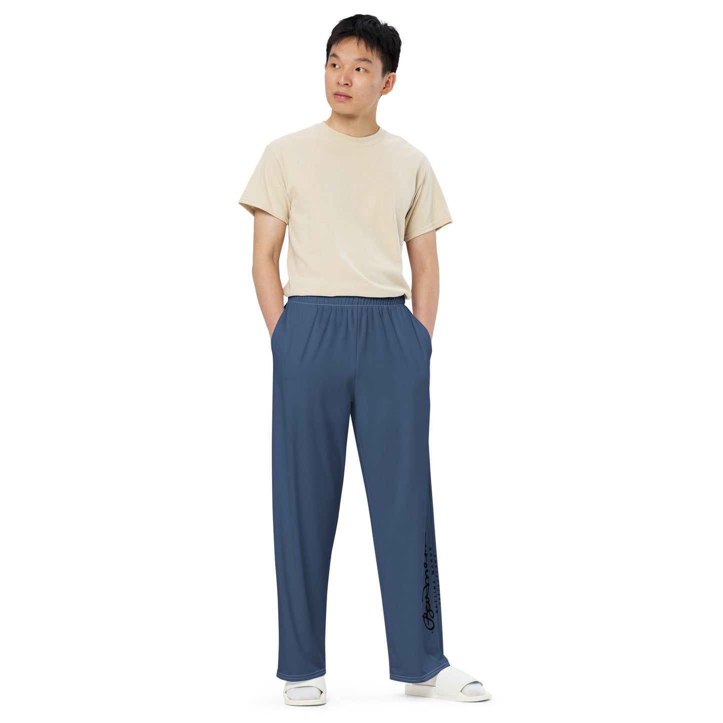 Wide Leg Pants Navy - Men