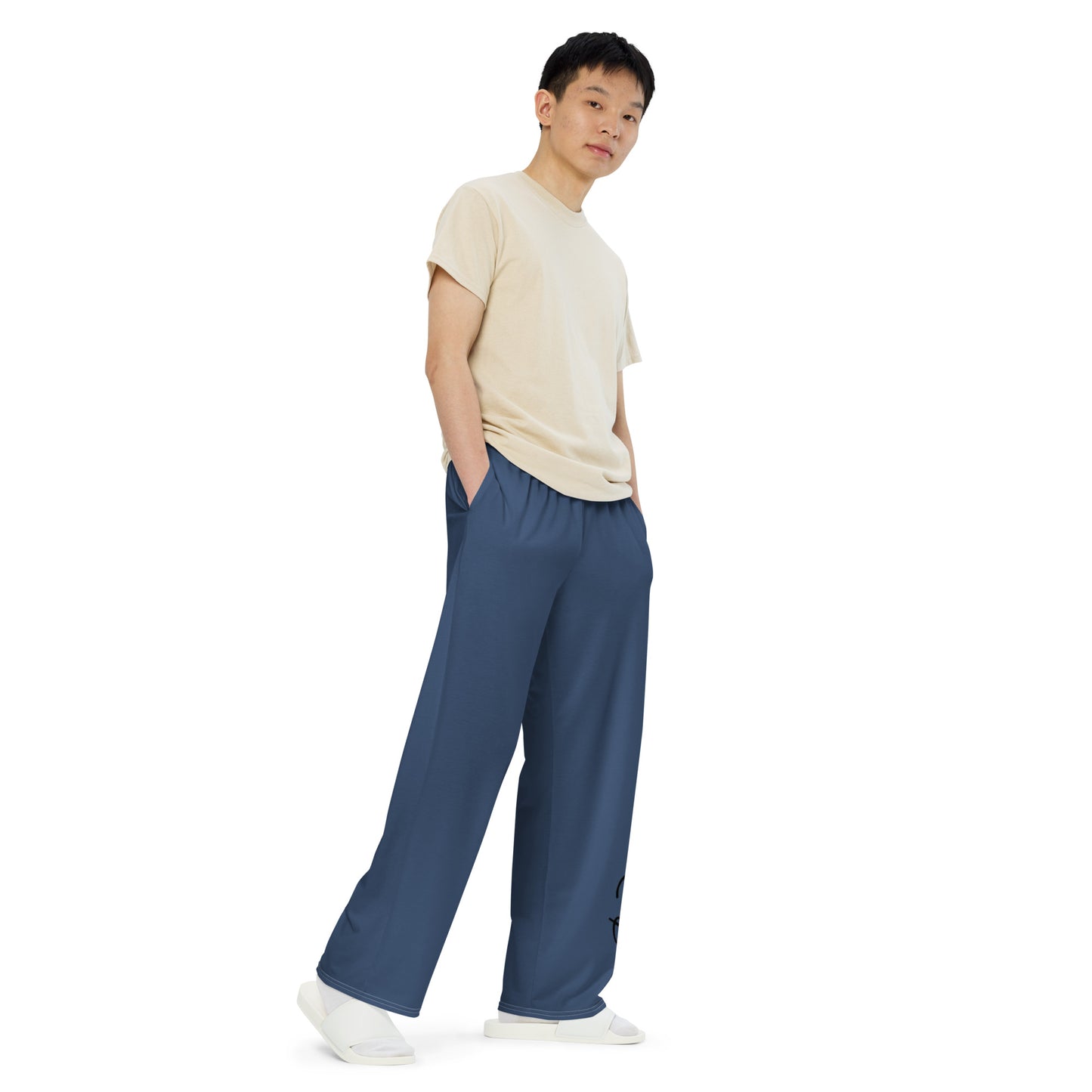 Wide Leg Pants Navy - Men