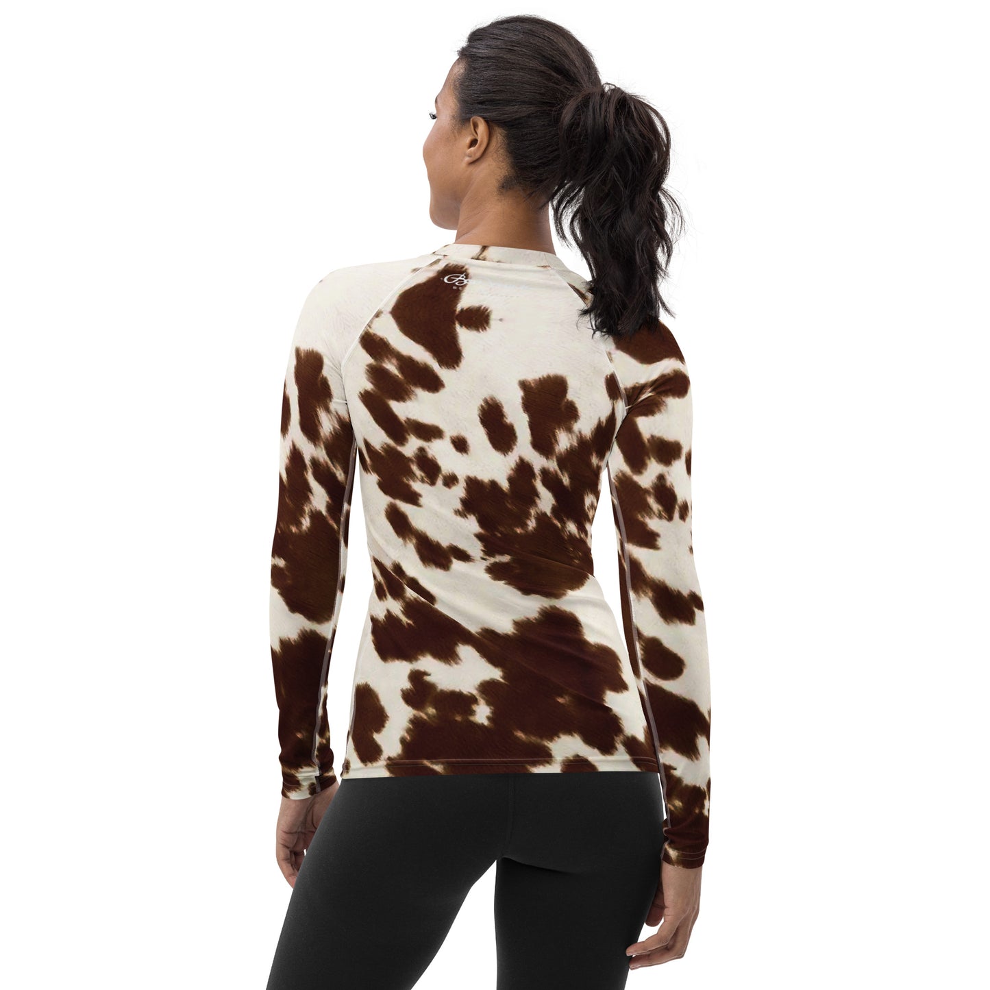 Brown Pony Skin Long Sleeve Top