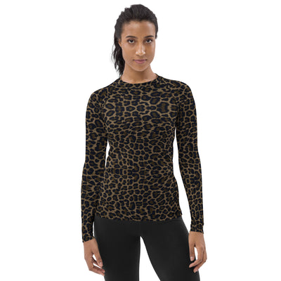 Dark Leopard Long Sleeve Top