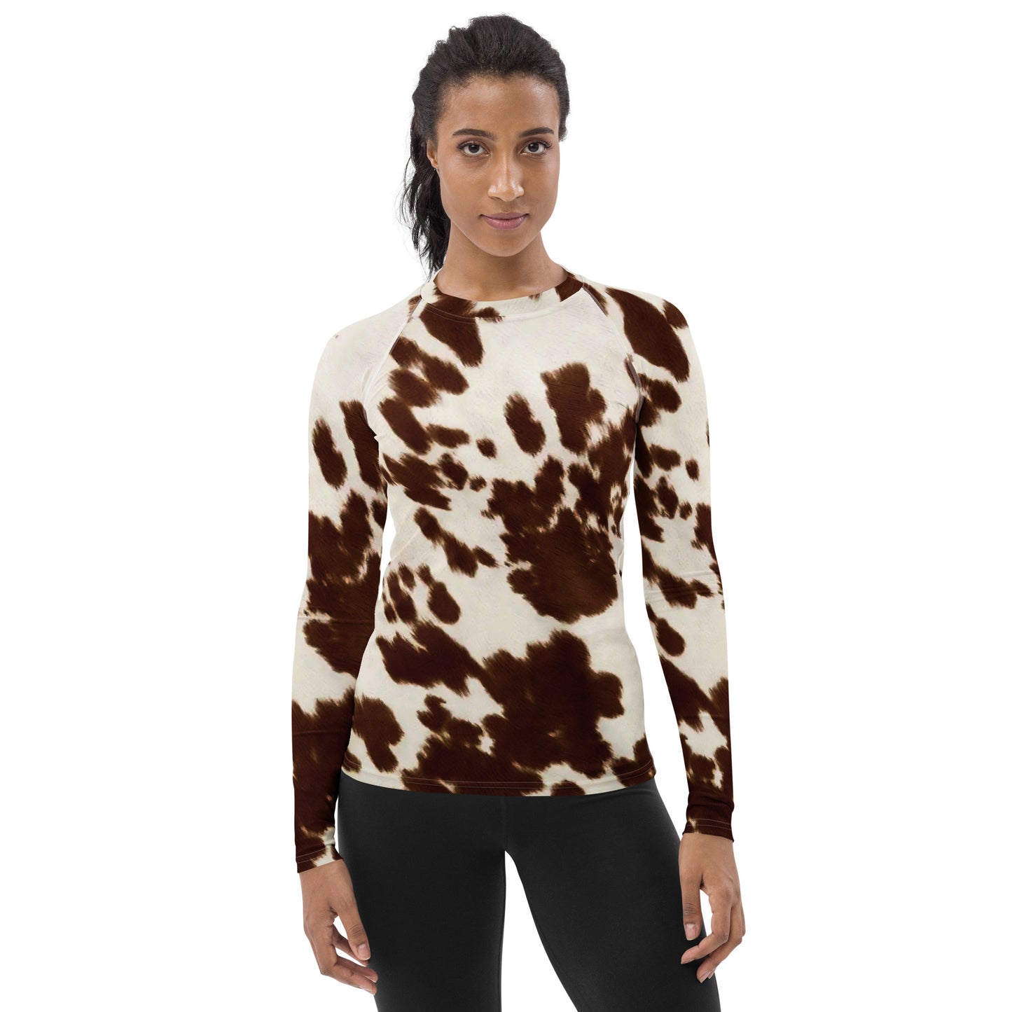 Brown Pony Skin Long Sleeve Top