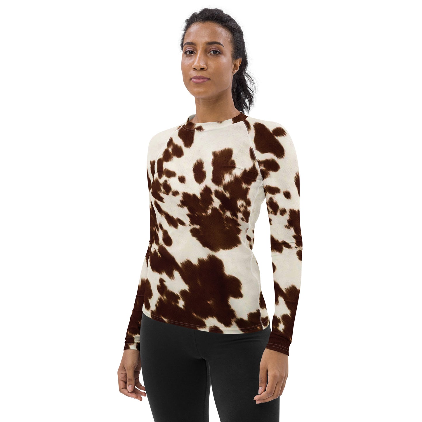 Brown Pony Skin Long Sleeve Top