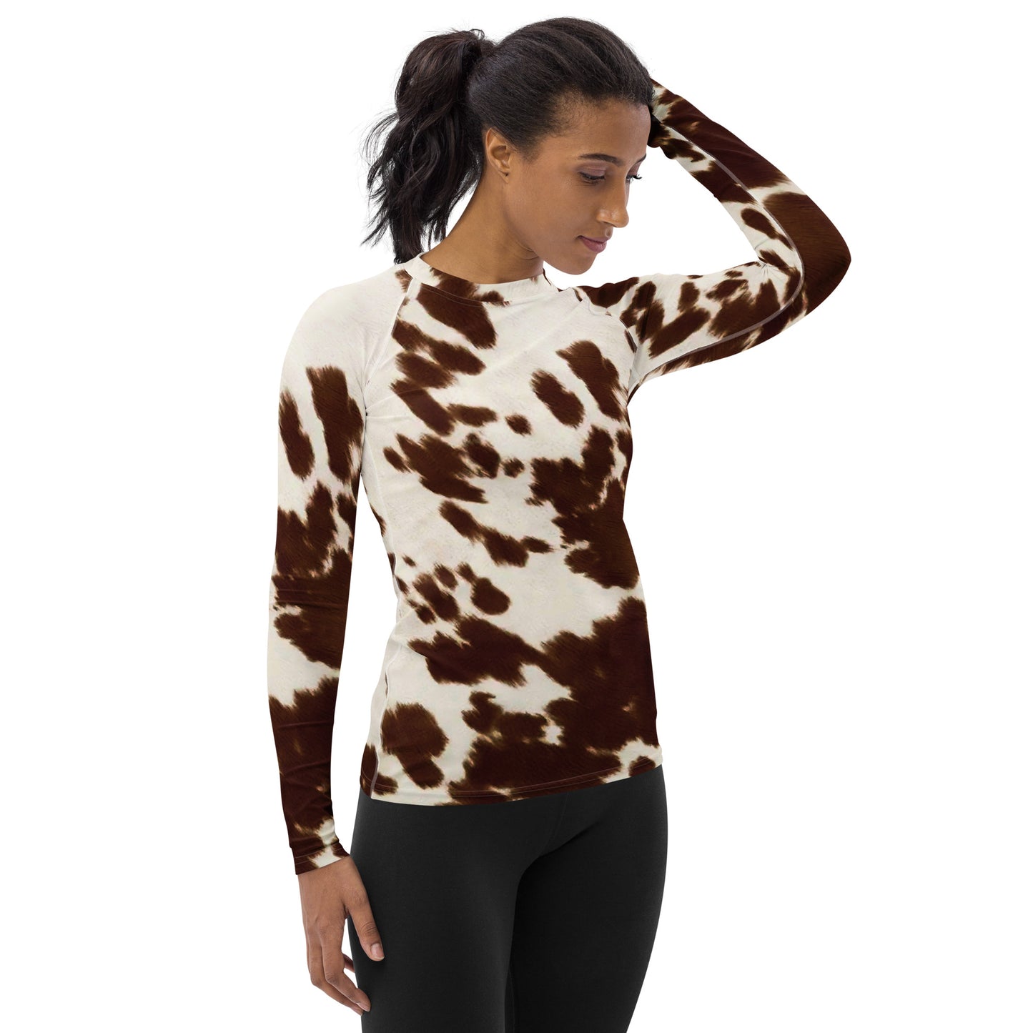 Brown Pony Skin Long Sleeve Top
