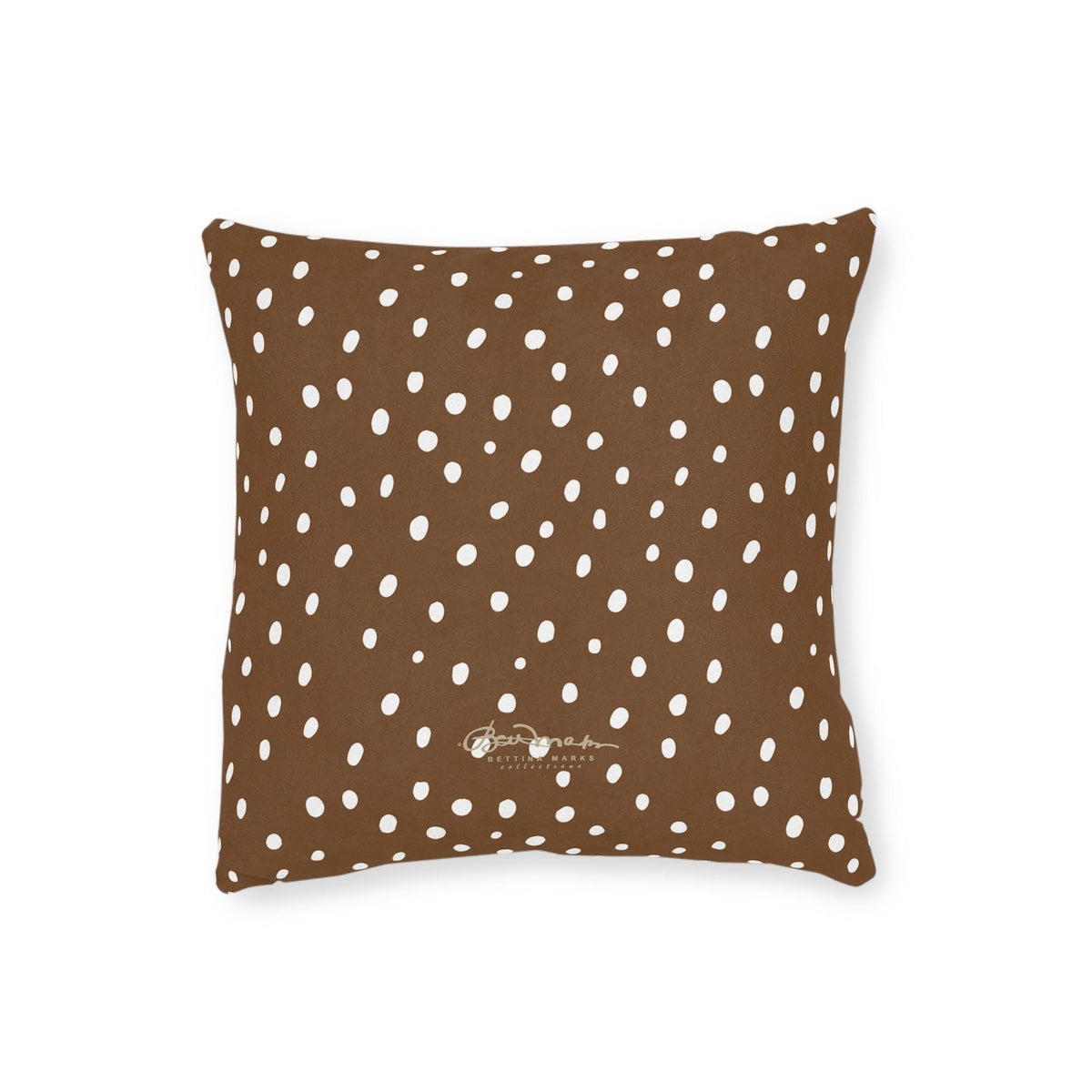 Brown Dalmatian Spots Square Pillow